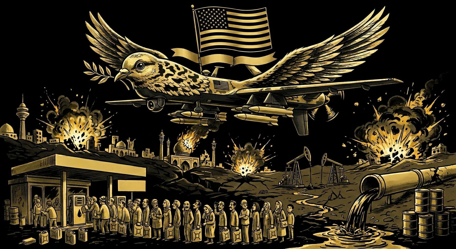 Caricature conflit iran US